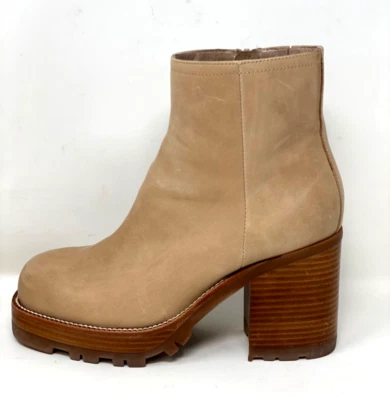 JEFFREY CAMPBELL Abundant Lug Sole Boot Tan Leather Women's US Size 9.5 NEW! - Image 1 of 4