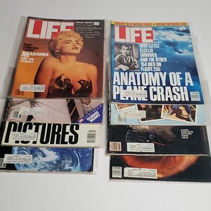 Vintage Life Magazine Lot of 8 Ads History Fashion Political 1986-1990 - Imagen 1 de 3
