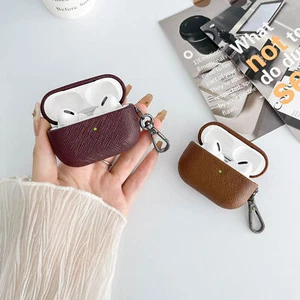 For Airpods 4/3/2/1 Airpods Pro 2/1 Vintage Genuine Leather Thin Slim Case Cover - Picture 1 of 17