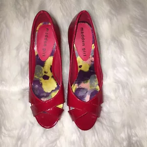 Madden Girl womens Red High Heels shoes size 6 Open Toe Stiletto - Picture 1 of 8