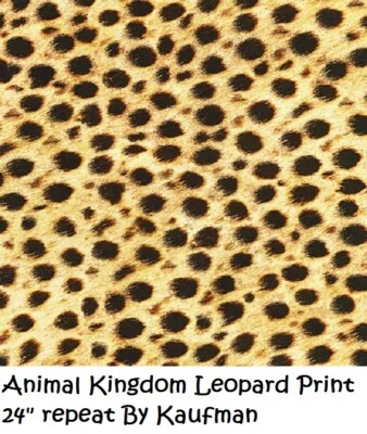 Tela de edredón de algodón con estampado animal Animal Kingdom de Kaufman por tipo leopardo 19874-286 Foto 1 de 4