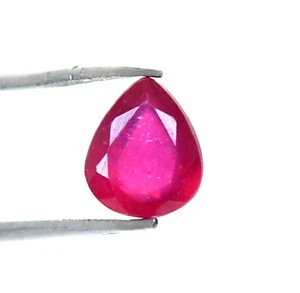 Natural Ruby Pear Cut 7.50x6.25 mm Faceted Mozambique 1.49 CTS Loose Gemstone GF - Picture 1 of 8