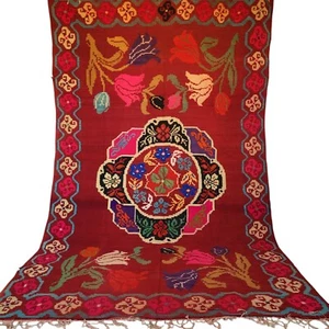 Moroccan Rug Vintage Wool Rug Handmade Kilim Azilal Boujaad Rug Berber Carpet - Picture 1 of 24