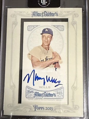 2013 Allen & Ginter Maury Wills AGA-MW Mini Framed Auto - HOF - Image 1 of 2