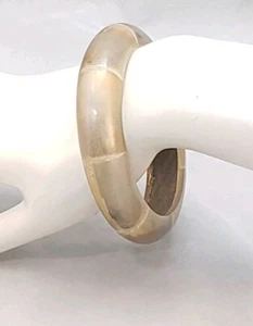 Chunky Animal Horn Wood Bohemian Theme Bangle 8 in Vintage Bracelet - Picture 1 of 10
