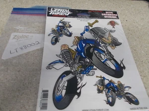 NOS Lethal Threat Decal (5.35"x6.82") Blue Air Motorcross LT88002 - Picture 1 of 5