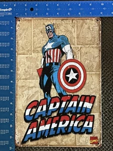 Captain America Cover Marvel DC Comics Blechschild Wand Retro Garage - Bild 1 von 2