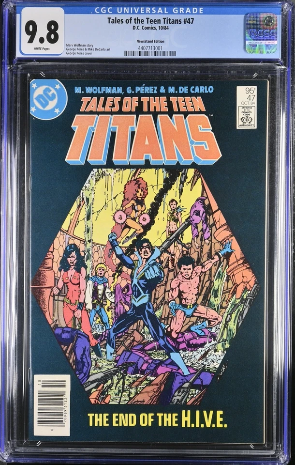 Tales of the Teen Titans #47 NEWSSTAND 1st PRINT CGC 9.8 (DC 1984) WHITE Pages🔥 - Image 1 of 4