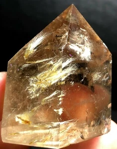 70g 1PCS NATURAL Golden Hair Rutilated Quartz Crystal Point Polished X482 - Picture 1 of 7