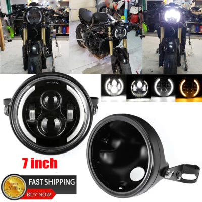 Faro LED 7" + Soporte de carcasa de montaje para Yamaha Road Star Silverado XV1600 Foto 1 de 4