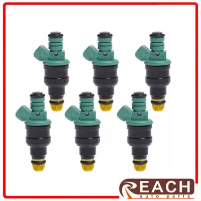 Juego de 6 inyectores de combustible de actualización para BMW 525i 1991-1995 2,5 L y BMW 325i 1992-1995 Foto 1 de 4