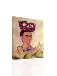 Frida Kahlo - Self Portrait With Braid - CANVAS or PRINT WALL ART - Picture 1 of 2