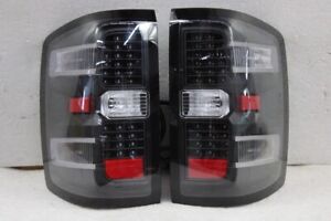 FITS BLK 14-18 Chevy Silverado 1500 2500 HD 3500 HD LED Tail Lights Brake Lamps