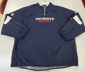 Reebok NFL Authentic Sideline New England Patriots 1/4 Zip Pullover Mens 2XL - Picture 1 of 4