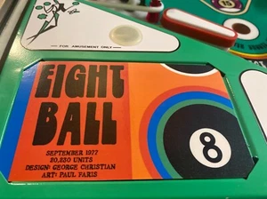 Bally Eight Ball Apron Cards - Picture 1 of 7