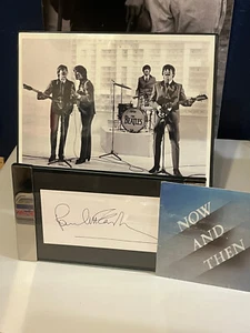 PRISTINE PAUL MCCARTNEY REAL COA SIGNED BEATLES TRIBUTE NOW AND THEN AUTOGRAPH! - Picture 1 of 15