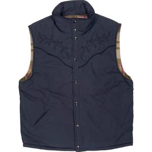 YMC Blue Black Reversible Gilet M - Picture 1 of 6