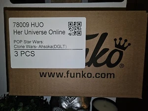 D23 HER UNIVERSE FUNKO EXLCUSIVE AHSOKA TANO DIAMOND GLITTER UNOPENED CASE OF 3! - Picture 1 of 3
