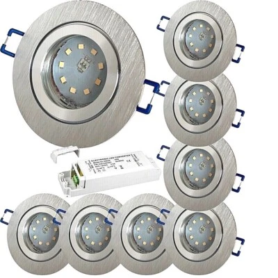Umrüst Set LED Spot 12V 5W IP44 inkl. Trafo Halogen ersetzen Dusche Küche Bad - Bild 1 von 4