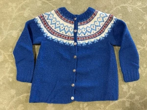 Vintage Woll Strickjacke Pullover Fair Isle Gr. S oder XS Handarbeit Minnesota - Bild 1 von 6