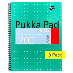 3x Pukka Pad A4 Metallic Jotta Wirebound Lined Notebook 200 Pages 80gsm (JM018) - Picture 1 of 3