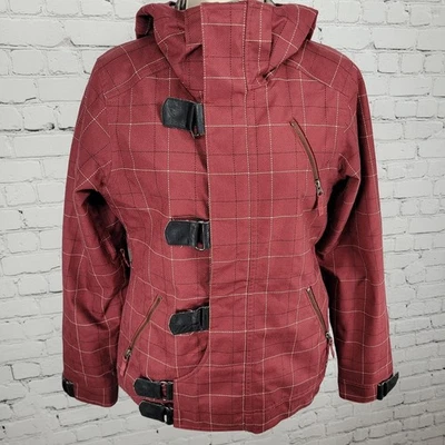 Burton Red Check Dryride Faux Fur Lined Insulated Dream Jacket Size Small S - Image 1 of 4