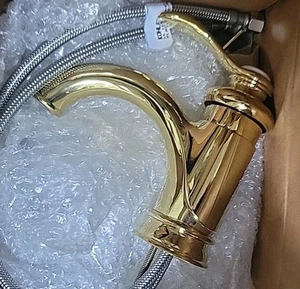 Grifo de lavabo de control único Kohler Fairfax 12182-PB latón pulido descontinuación - Imagen 1 de 21