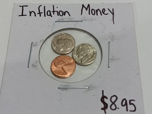 Mini Inflationsmünzen - 3 kleine Miniatur US Münzen, USA Money Set, - Bild 1 von 3
