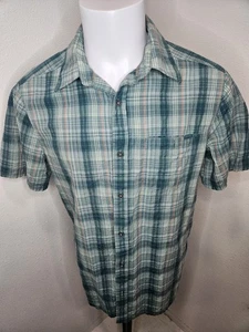 Merrell Plaid Short-sleeve Button-down Men's Medium - Picture 1 of 9
