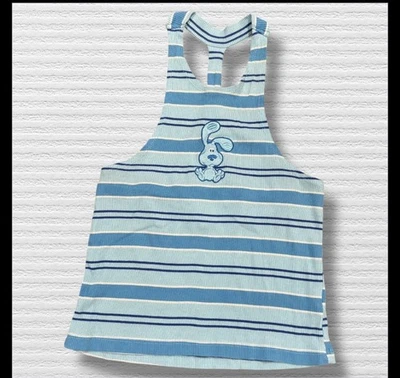 Camiseta sin mangas Blue’s Clues espalda deportiva a rayas niños XL retro Y2K Nickelodeon azul perro Foto 1 de 4