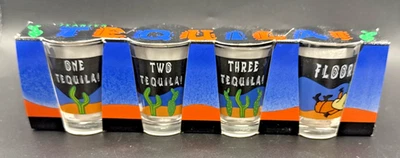 Juego de 4 vasos de chupito de tequila NUEVOS 1,2,3, PISO DE TEQUILA 2,75 T Divertidos artículos de bar de regalo Foto 1 de 4