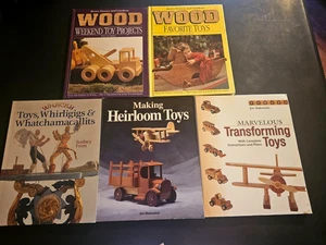 TOY MAKING Lot of 5 Books Carve Carving Carpenter Wood Toys & Games Moving - Picture 1 of 12
