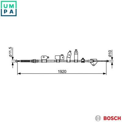 CABLE PULL PARKING BRAKE 1 987 482 438 FOR TOYOTA COROLLA/QUEST/ALTIS/iM 1.3L - Image 1 of 4