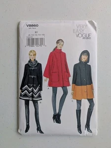 Vogue 8860 Lined Swing Coat Size 8 - 16 - Picture 1 of 2