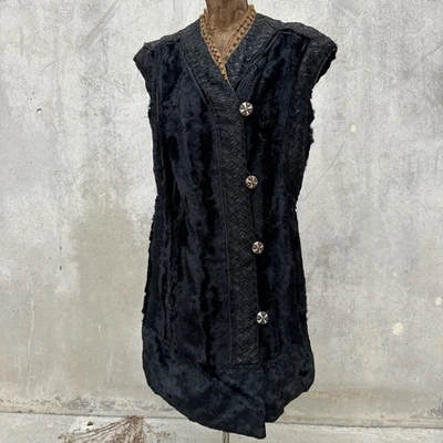 Antiguo chaleco abrigo victoriano bordado de piel y soutache negro cobre buttn vintage Foto 1 de 4