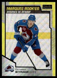 2020-21 O-Pee-Chee Platinum Marquee Rookies Neon Yellow Surge Bowen Byram Rookie - Bild 1 von 3