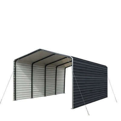 All-Season 12x20 Metal Carport, 8ft High Walls, Industrial Strength Frame - Image 1 of 4
