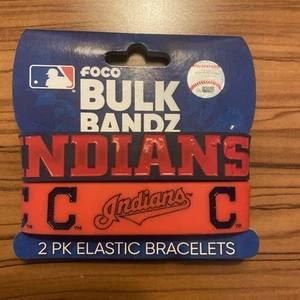 Brazalete de los Indios de Cleveland MLB con bandas elásticas paquete de 2 - Imagen 1 de 2