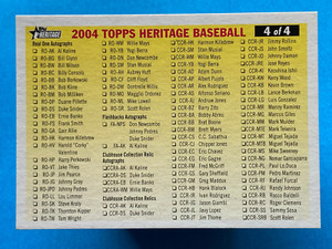 2004 Topps Heritage Checklist 4