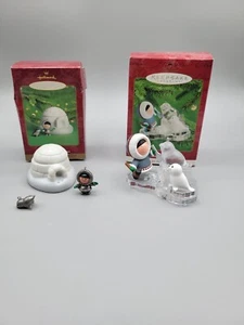 Hallmark Keepsake Ornament Pewter Frosty  Friends 2 Ornaments Lot - Picture 1 of 8