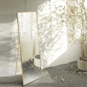Ganzkörperspiegel Standspiegel Wandspiegel Modern Groß Gold Flurspiegel 150x40cm - Bild 1 von 9