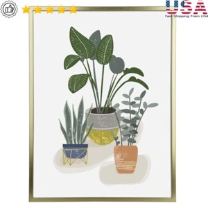 Thin Gold Poster Frame 18x24 Wall Art Display Clear Cover Hanging Hardware New - Picture 1 of 6