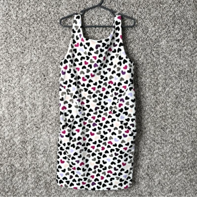 Kate Spade Dress Girls 10 Heart Print Sleeveless Tank Shift with Pockets - Image 1 of 4
