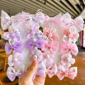 Children's Mesh Flower Hairpin Does Not Hurt Hair Duckbill Clip Baby Bow Hairpin - Picture 1 of 15