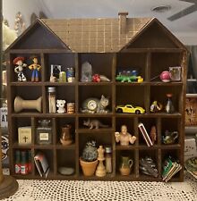 Vintage Walmart Wood Shelf House Shaped Knick Knack Curio Display Trinket