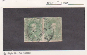 Confederate States CSA Scott # 1 Jefferson Davis Used Pair RICHMOND VA.6-6- 1862 - Picture 1 of 2