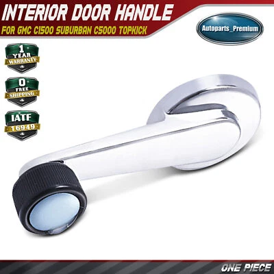 Manivela de ventana negra y cromada para GMC C1500 Suburban C5000 Topkick Yukon Foto 1 de 4