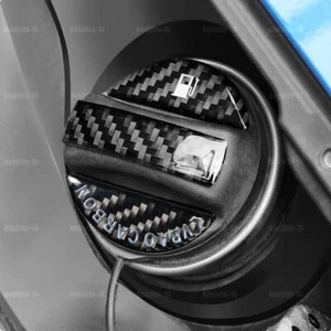 Carbon Fiber Car Interior Fuel Tank Cap Cover Sticker Decoration Car Accessories - Picture 1 of 10
