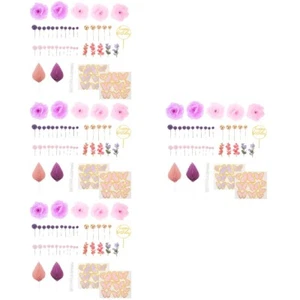 4 Sets Blumen Kuchendekorationen Kuchendekorations-Requisiten Party Violettes - Bild 1 von 12