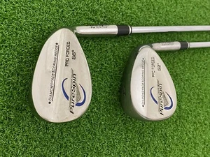 PURESPIN GOLF Diamond Face PRO FORGED 52 & 56 WEDGE SET Right Steel Regular Used - Picture 1 of 10